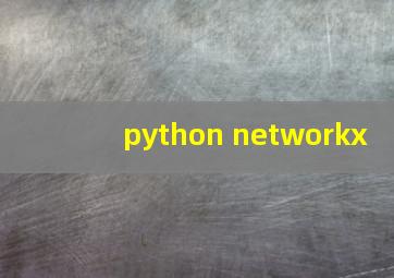 python networkx