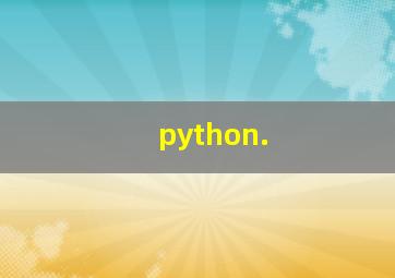 python. 