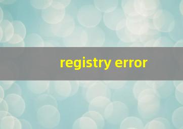 registry error