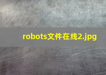 robots文件在线