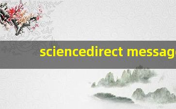 sciencedirect message 
