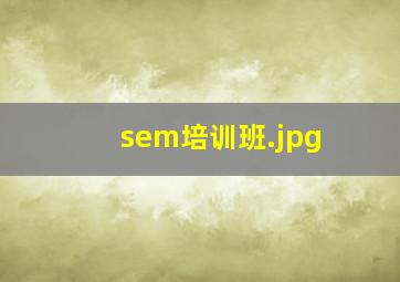 sem培训班