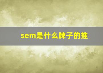 sem是什么牌子的推