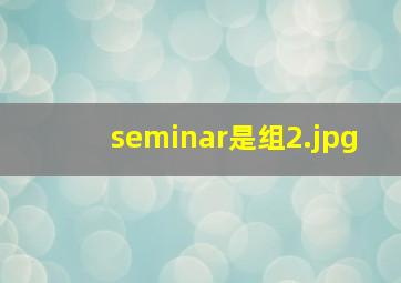 seminar是组