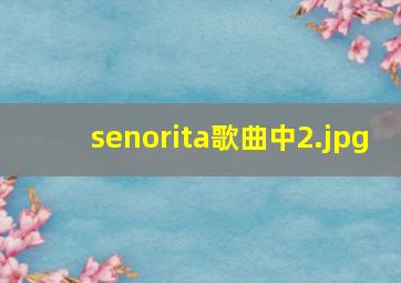 senorita歌曲中