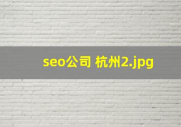 seo公司 杭州