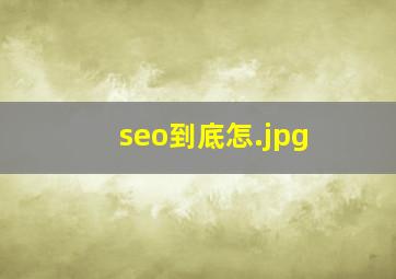 seo到底怎
