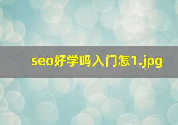 seo好学吗入门怎