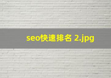 seo快速排名 