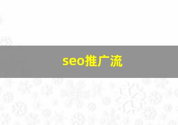 seo推广流