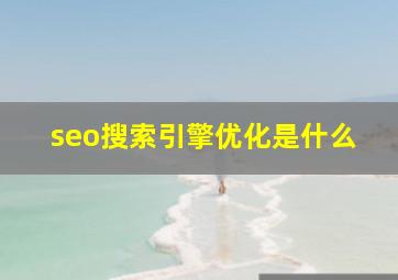 seo搜索引擎优化是什么