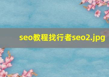 seo教程找行者seo