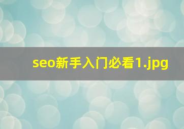 seo新手入门必看