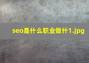 seo是什么职业做什