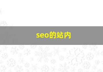seo的站内