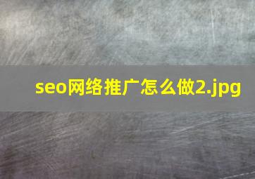 seo网络推广怎么做