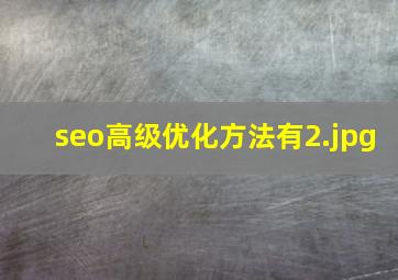 seo高级优化方法有