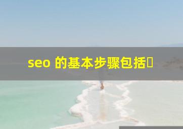 seo 的基本步骤包括�