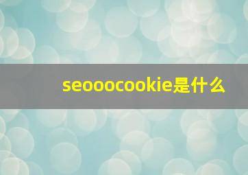 seooocookie是什么