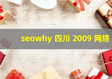 seowhy 四川 2009 网络
