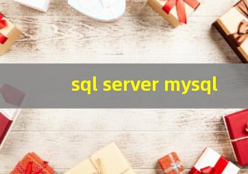 sql server mysql 