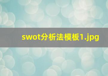 swot分析法模板