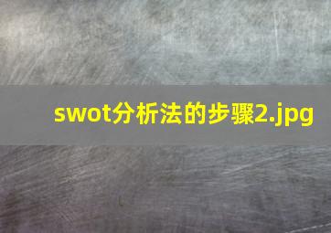 swot分析法的步骤